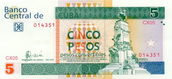 5 Pesos CUC 2004
