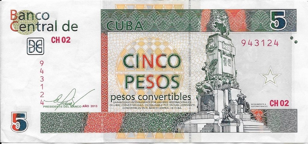 5 Pesos CUC 2013