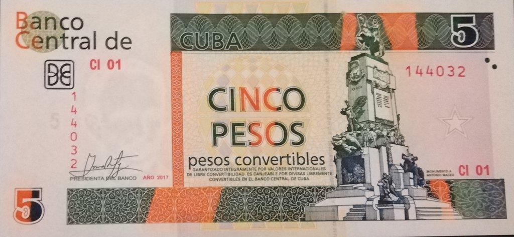 5 Pesos CUC 2017