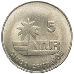 5c 1981 Intur - Denominacion CON numero 5 - Alineacion Medalla