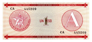 Serie A - 1 Peso 1985 - Certificado de Divisa