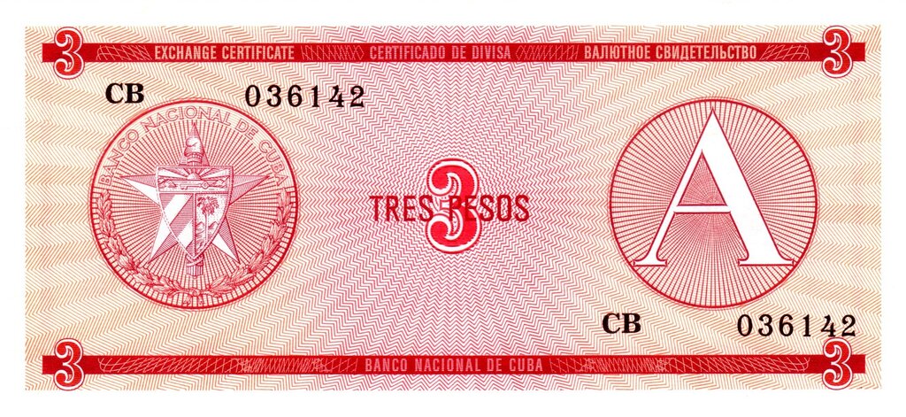 Serie A - 3 Pesos 1985 - Certificado de Divisa