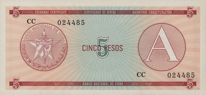 Serie A - 5 Pesos 1985 - Certificado de Divisa