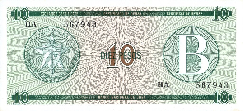 Serie B - 10 Pesos 1985 - Certificado de Divisa