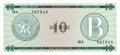 Serie B - 10 Pesos 1985 - Certificado de Divisa