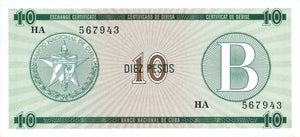 Serie B - 10 Pesos 1985 - Certificado de Divisa