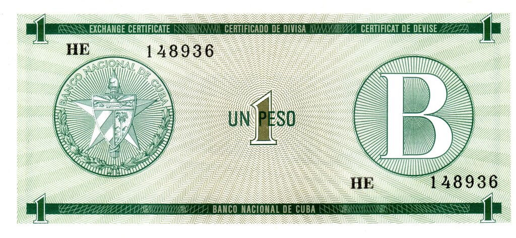 Serie B - 1 Peso 1985 - Certificado de Divisa