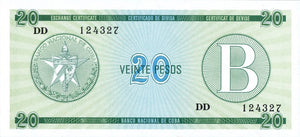 Serie B - 20 Pesos 1985 - Certificado de Divisa