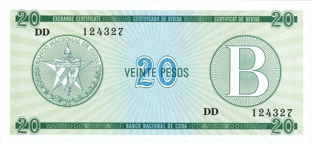 Serie B - 20 Pesos 1985 - Certificado de Divisa