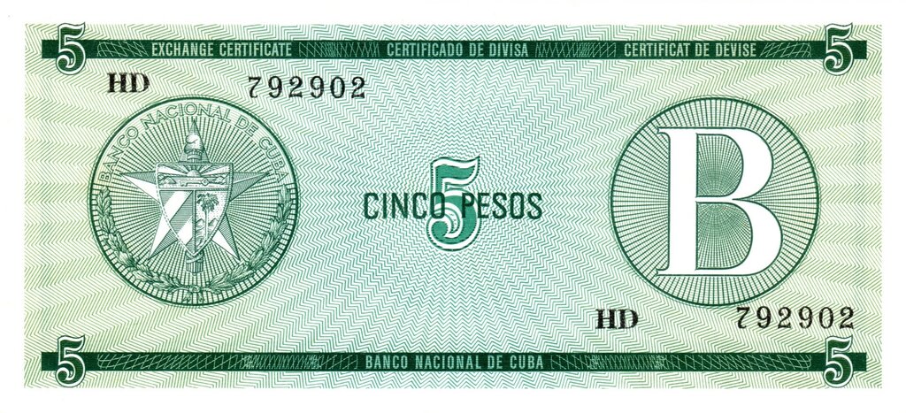 Serie B - 5 Pesos 1985 - Certificado de Divisa