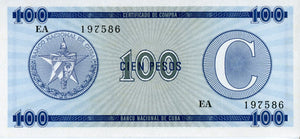 Serie C - 100 Pesos 1985 - Certificado de Divisa - Canto Fino EA