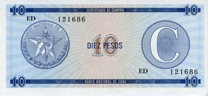 Serie C - 10 Pesos 1985 - Certificado de Divisa - Canto Fino ED