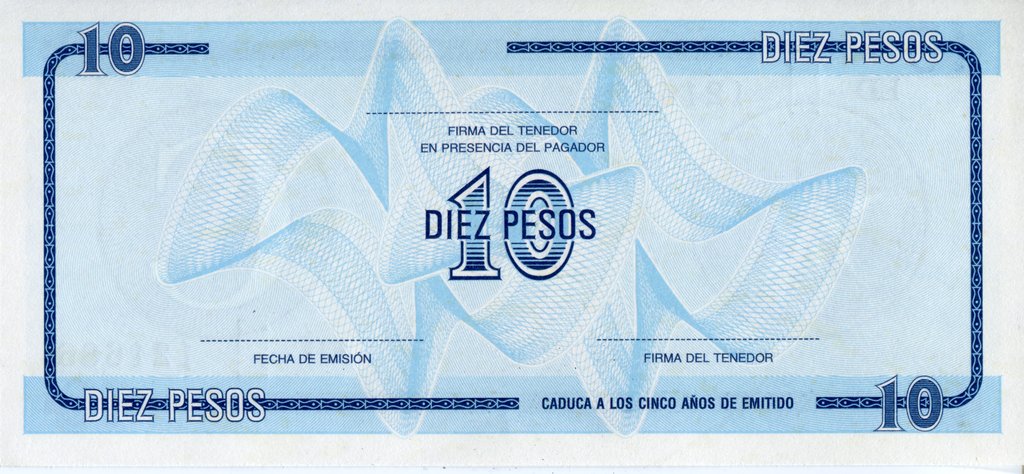 Serie C - 10 Pesos 1985 - Certificado de Divisa - Canto Fino ED