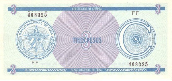 Serie C - 3 Pesos 1985 - Certificado de Divisa