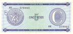 Serie C - 5 Pesos 1985 - Certificado de Divisa - Canto Fino EE