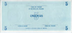 Serie C - 5 Pesos 1985 - Certificado de Divisa - Serie Negra