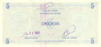 Serie C - 5 Pesos 1985 - Certificado de Divisa - Serie Roja