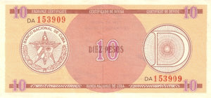 Serie D - 10 Pesos 1985 - Certificado de Divisa - Canto Ancho