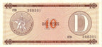 Serie D - 10 Pesos 1985 - Certificado de Divisa - Canto Fino