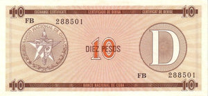 Serie D - 10 Pesos 1985 - Certificado de Divisa - Canto Fino
