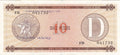 Serie D - 10 Pesos 1985 - Certificado de Divisa - Sello de Goma