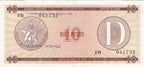 Serie D - 10 Pesos 1985 - Certificado de Divisa - Sello de Goma
