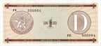 Serie D - 1 Peso 1985 - Certificado de Divisa - Canto Fino