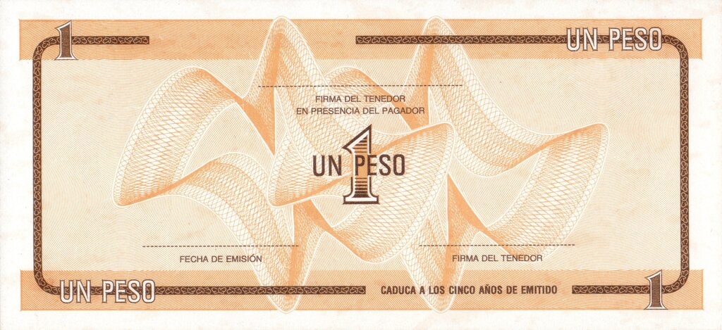 Serie D - 1 Peso 1985 - Certificado de Divisa - Canto Fino