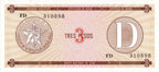 Serie D - 3 Pesos 1985 - Certificado de Divisa - Canto Fino