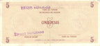 Serie D - 5 Pesos 1985 - Certificado de Divisa - Canto Ancho